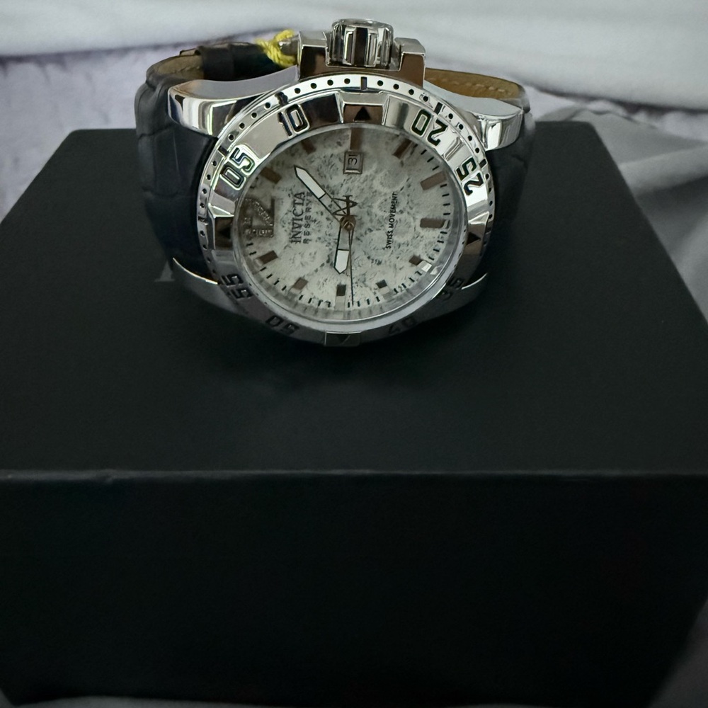 Invicta Excursion Silver and Black Watch